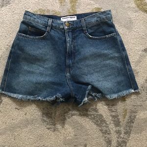 High Waisted American Apparel Denim Shorts